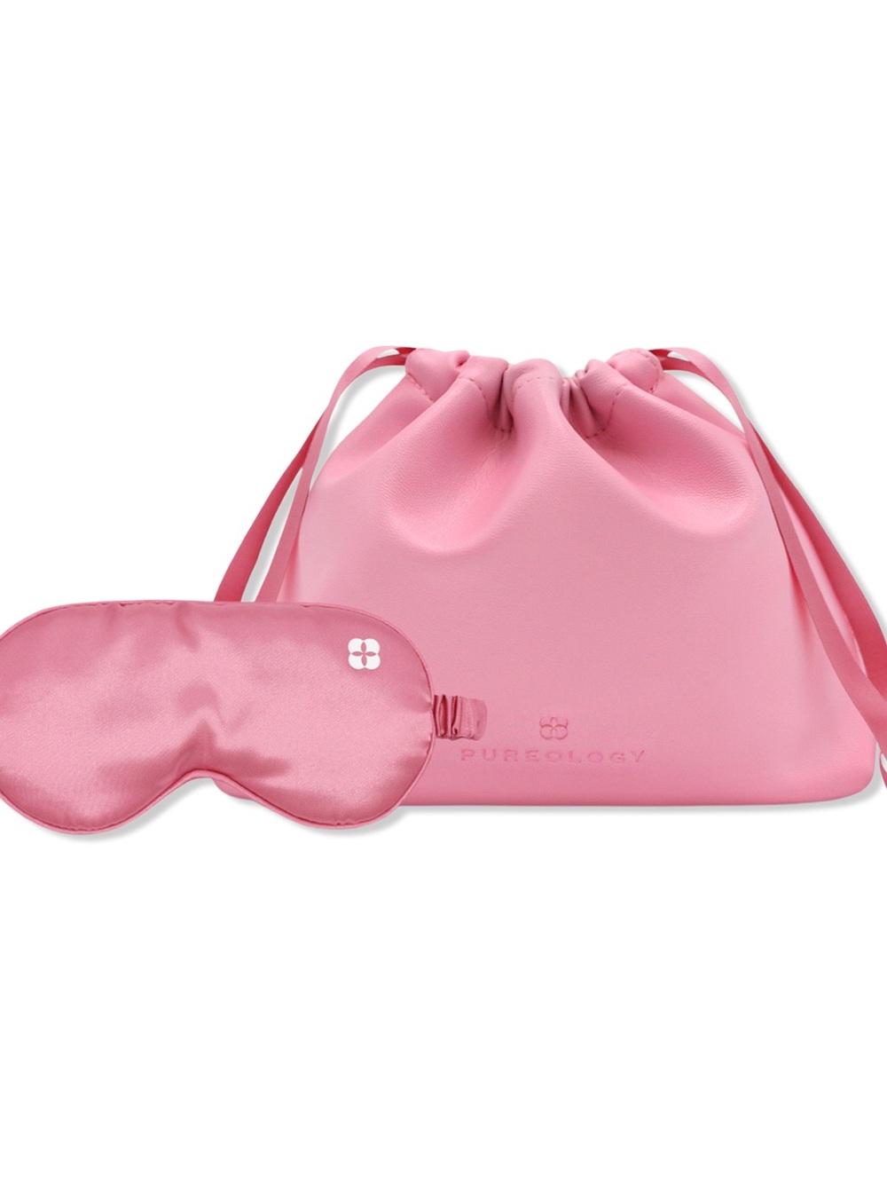 Pureology Pink Satin Sleep Mask and Pouch Set